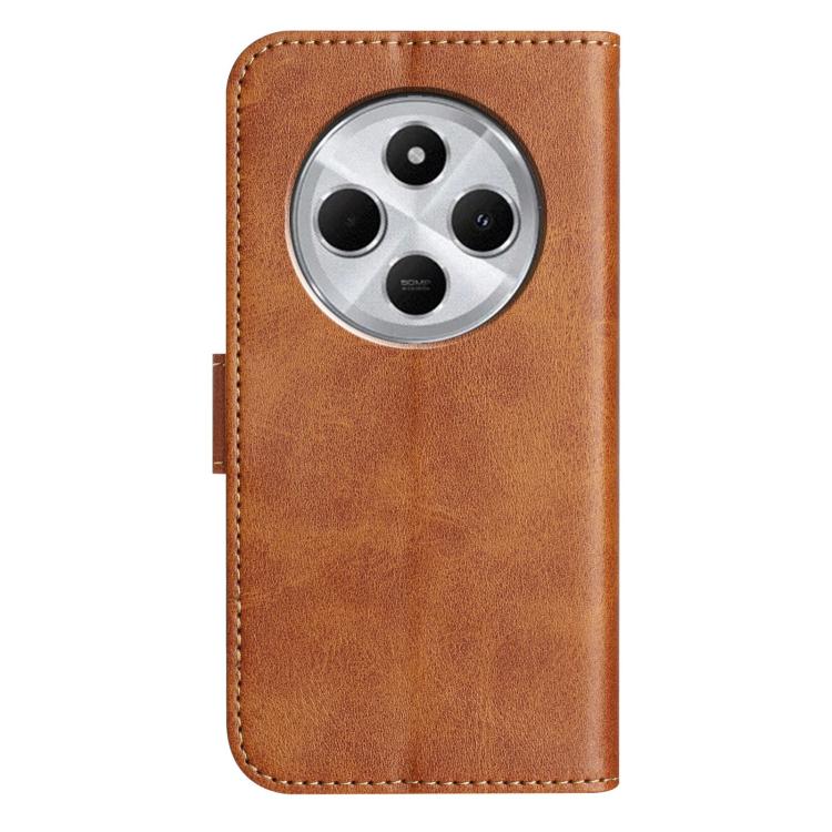 For Redmi 14R 5G Dual-Folded S-shape Leather Phone Case