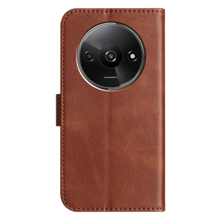 For Redmi A3 / Poco C61 Dual-Folded S-shape Leather Phone Case