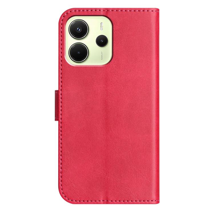 For Redmi Note 14 5G Dual-Folded S-shape Leather Phone Case