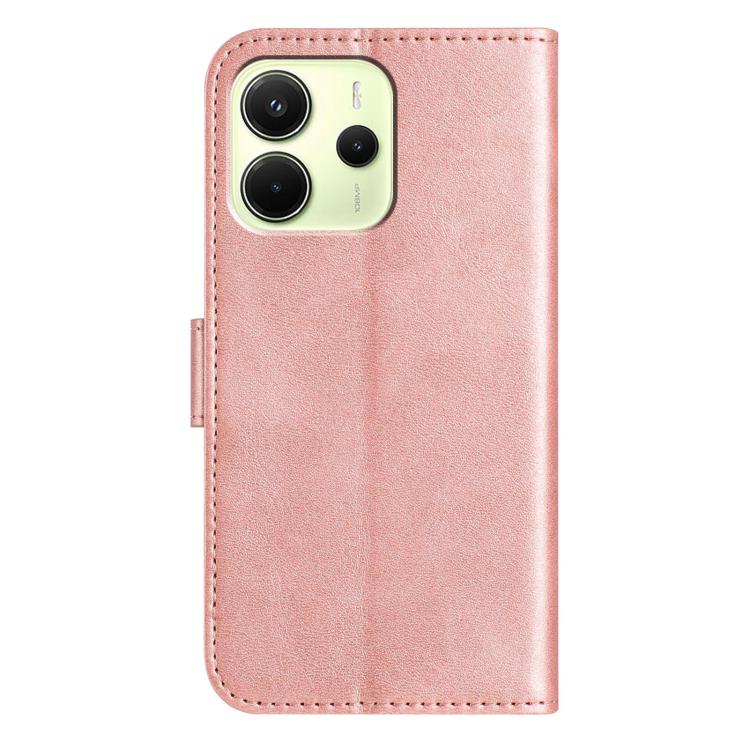 For Redmi Note 14 5G Dual-Folded S-shape Leather Phone Case