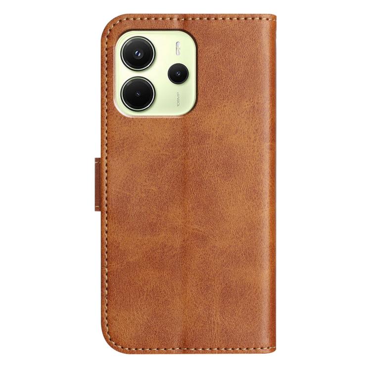 For Redmi Note 14 5G Dual-Folded S-shape Leather Phone Case