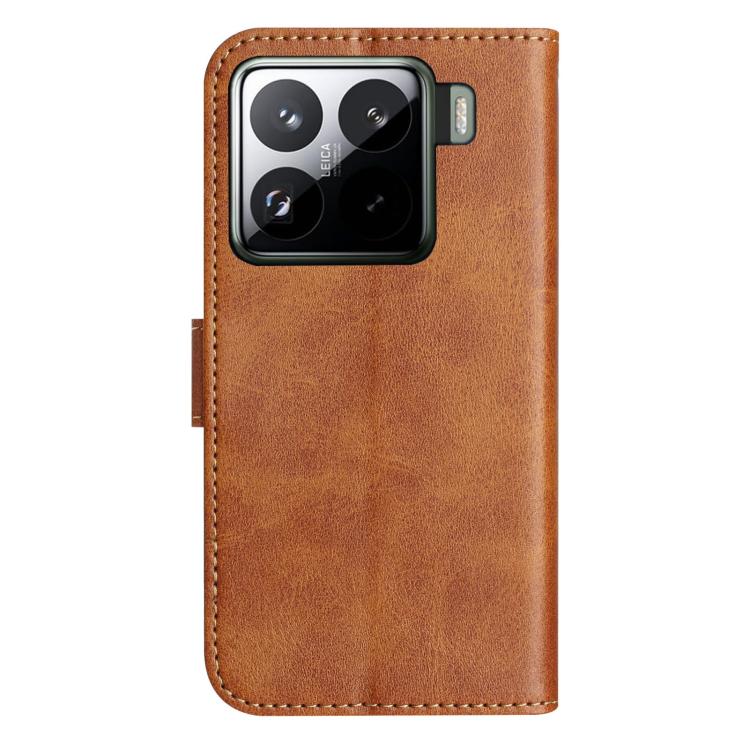 For Xiaomi 15 Pro Dual-Folded S-shape Leather Phone Case