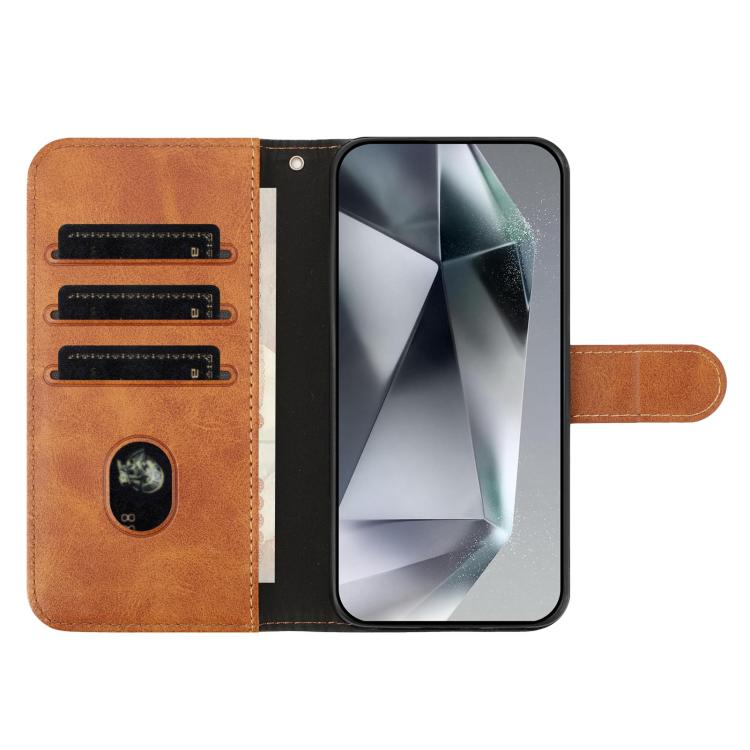 For Xiaomi 15 Pro Dual-Folded S-shape Leather Phone Case