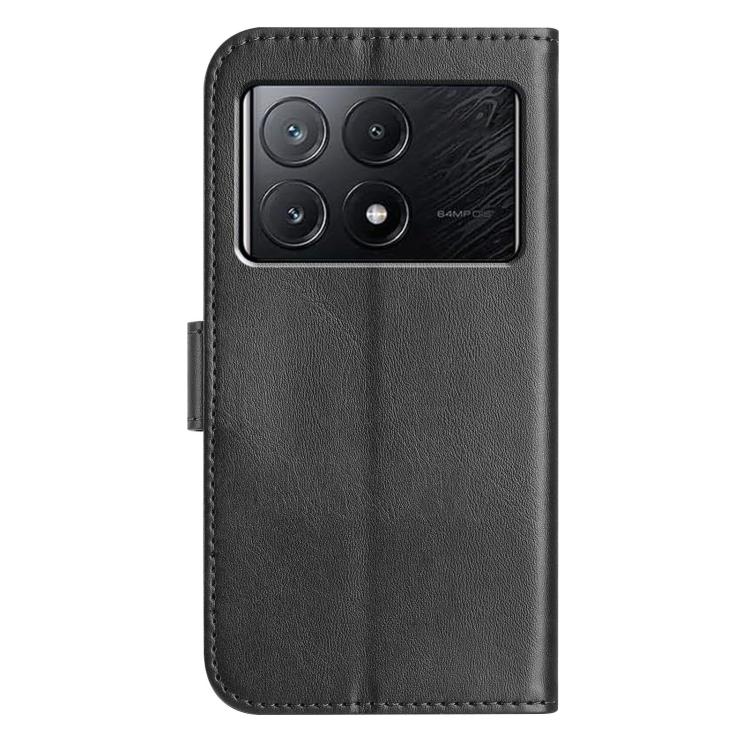 For Xiaomi Poco F6 Pro 5G Dual-Folded S-shape Leather Phone Case