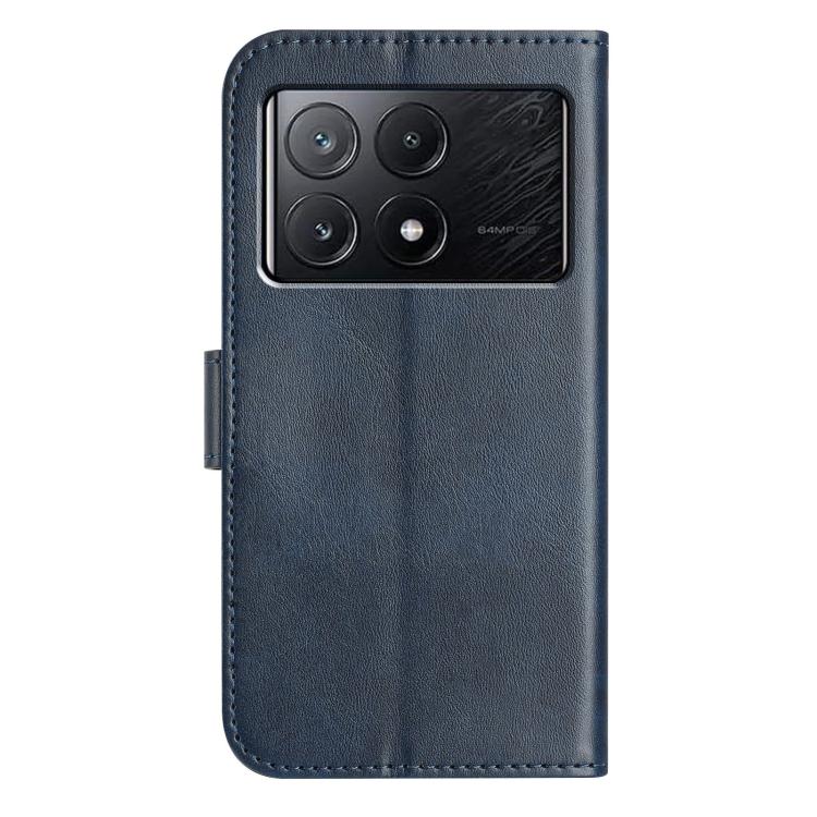 For Xiaomi Poco F6 Pro 5G Dual-Folded S-shape Leather Phone Case