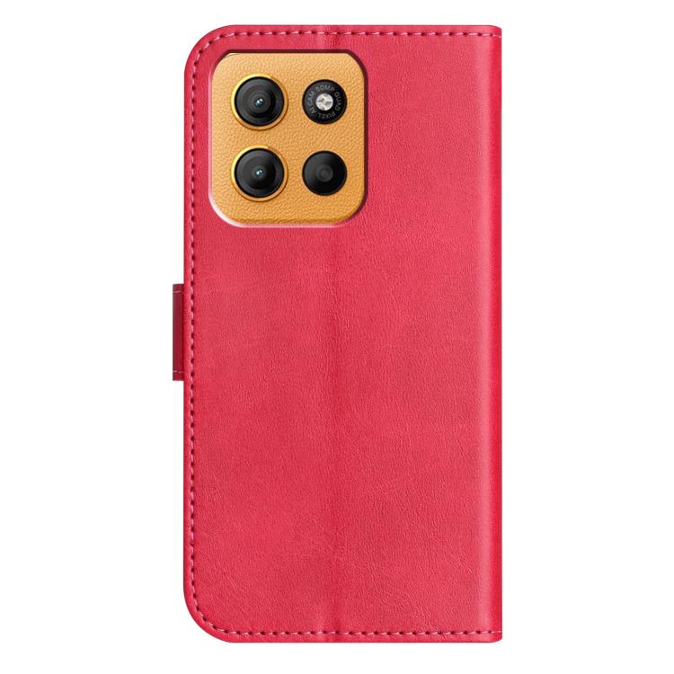 For Motorola Moto G15 Dual-Folded S-shape Leather Phone Case