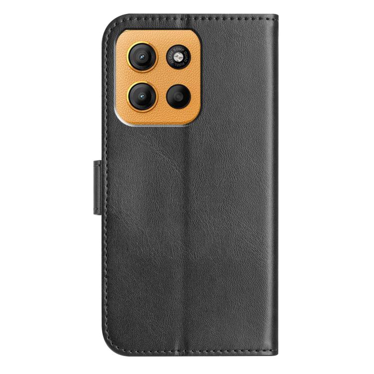 For Motorola Moto G15 Dual-Folded S-shape Leather Phone Case