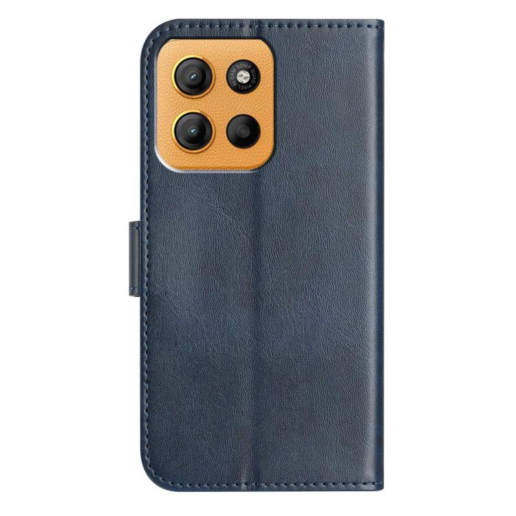 For Motorola Moto G15 Dual-Folded S-shape Leather Phone Case