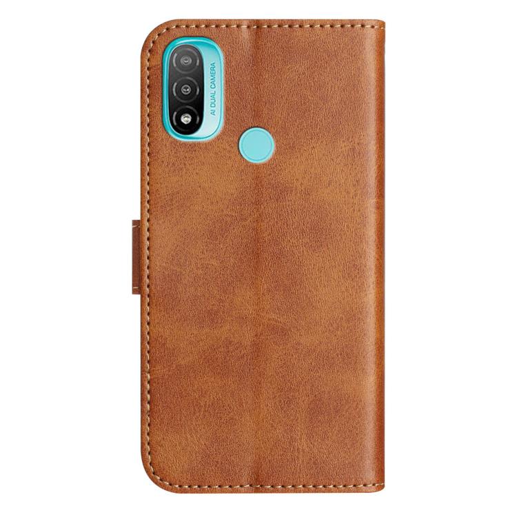 For Motorola Moto E20 / E30 / E40 Dual-Folded S-shape Leather Phone Case