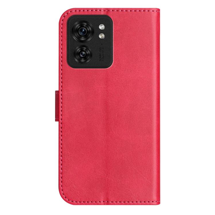 For Motorola Edge 40 Dual-Folded S-shape Leather Phone Case