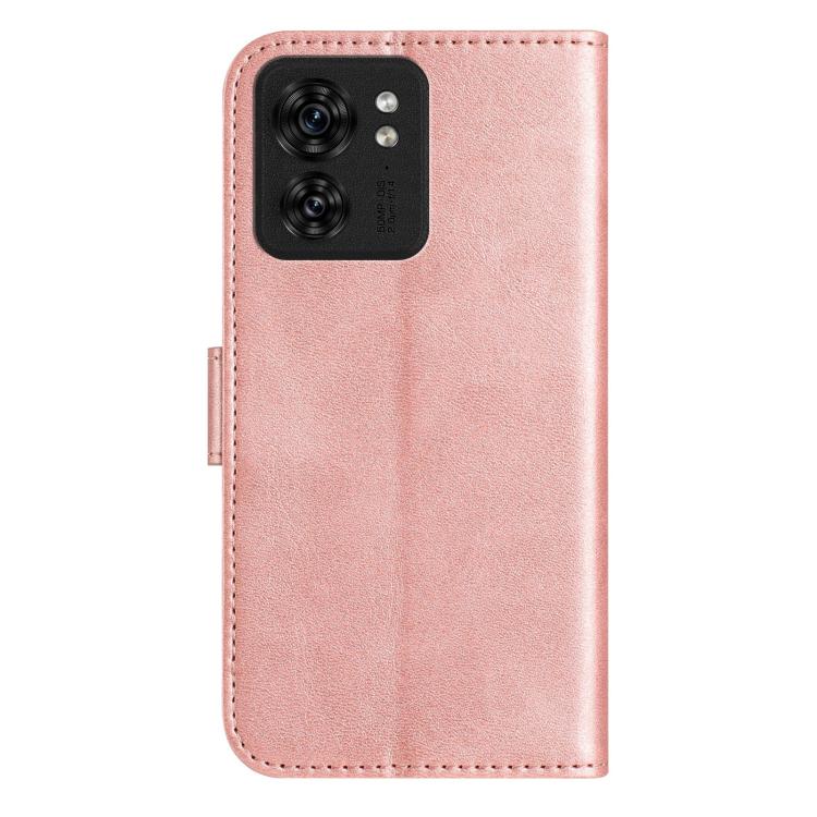 For Motorola Edge 40 Dual-Folded S-shape Leather Phone Case