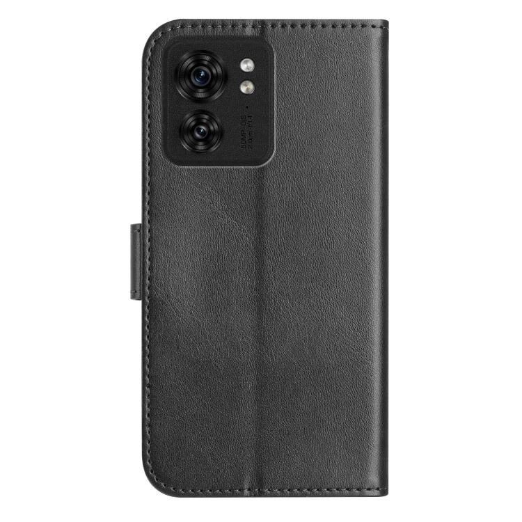 For Motorola Edge 40 Dual-Folded S-shape Leather Phone Case