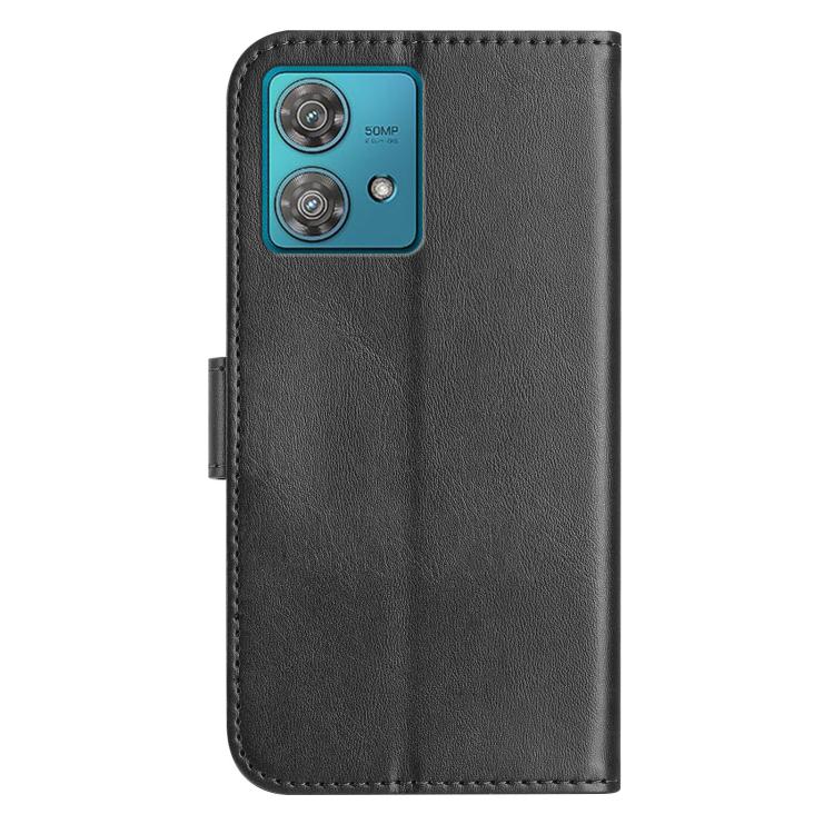 For Motorola Edge 40 Neo Dual-Folded S-shape Leather Phone Case