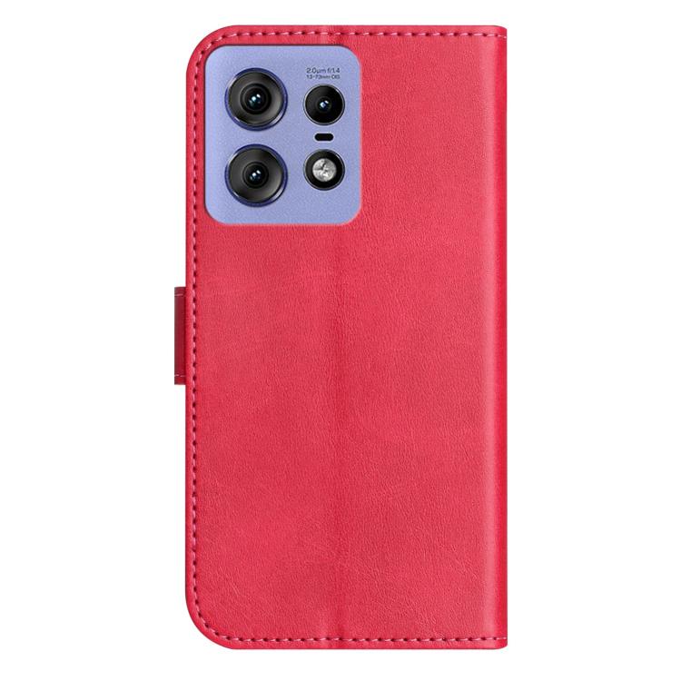 For Motorola Edge 50 Pro Dual-Folded S-shape Leather Phone Case