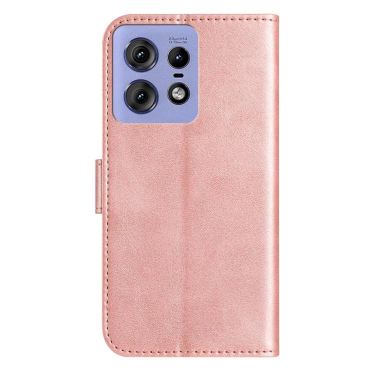 For Motorola Edge 50 Pro Dual-Folded S-shape Leather Phone Case