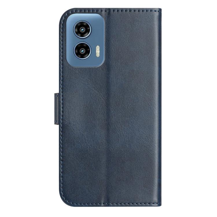 For Motorola Edge 2024 Dual-Folded S-shape Leather Phone Case