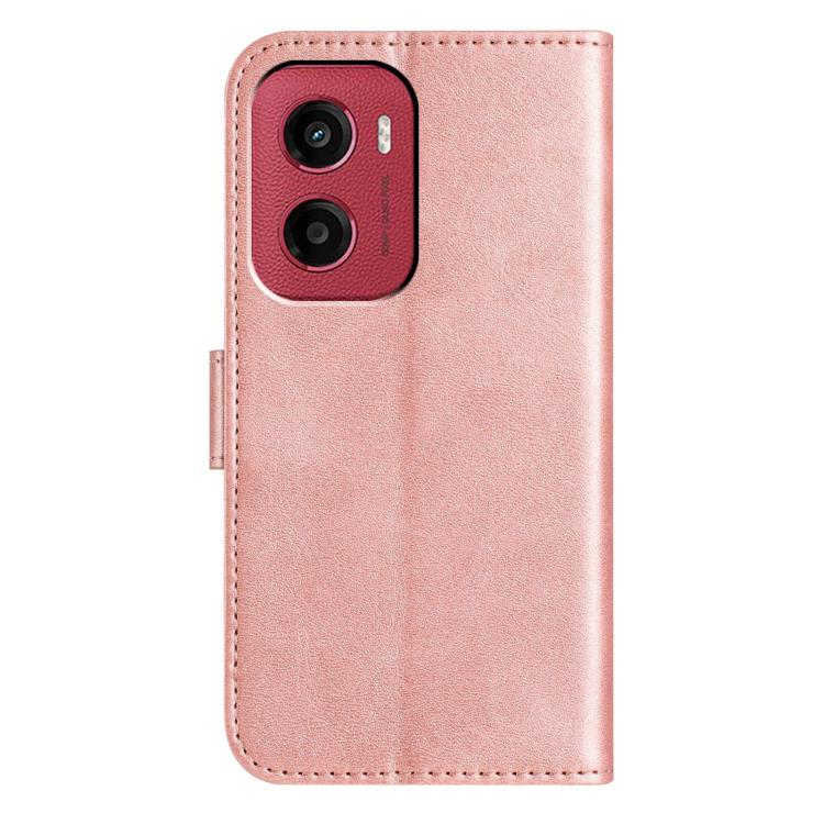For Motorola Moto G05 Dual-Folded S-shape Leather Phone Case