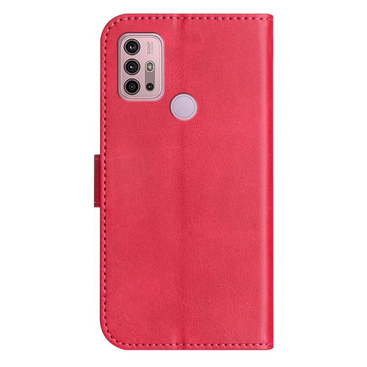 For Motorola Moto G10 / G20 / G30 Dual-Folded S-shape Leather Phone Case