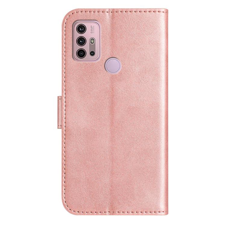 For Motorola Moto G10 / G20 / G30 Dual-Folded S-shape Leather Phone Case