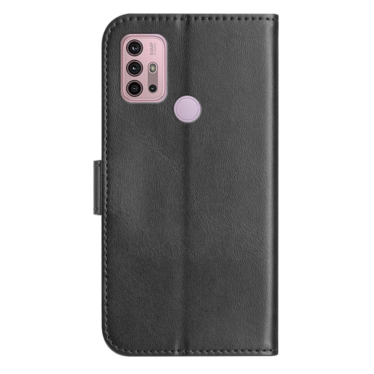 For Motorola Moto G10 / G20 / G30 Dual-Folded S-shape Leather Phone Case