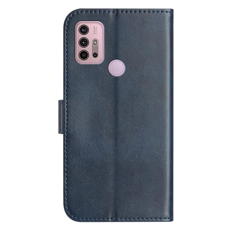 For Motorola Moto G10 / G20 / G30 Dual-Folded S-shape Leather Phone Case
