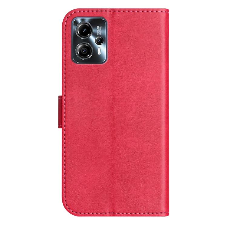 For Motorola Moto G13 Dual-Folded S-shape Leather Phone Case
