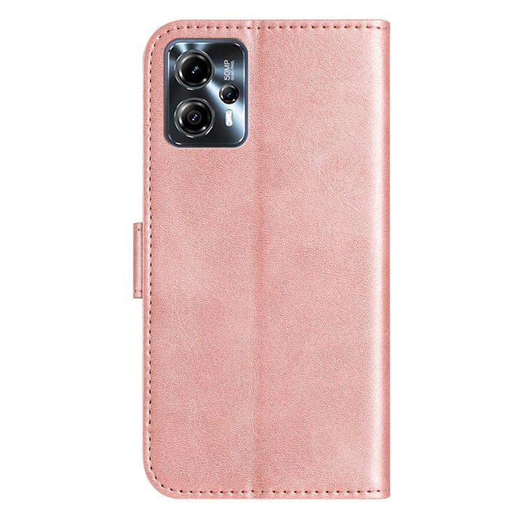 For Motorola Moto G14 4G Dual-Folded S-shape Leather Phone Case