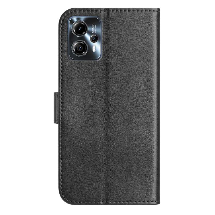 For Motorola Moto G14 4G Dual-Folded S-shape Leather Phone Case