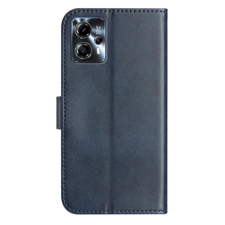 For Motorola Moto G14 4G Dual-Folded S-shape Leather Phone Case