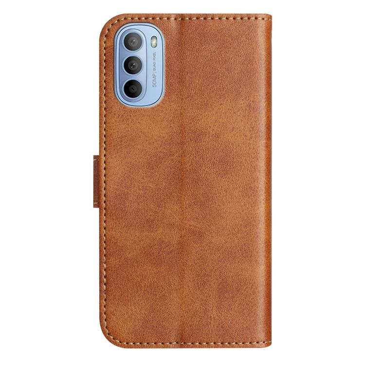 For Motorola Moto G31 / G41 Dual-Folded S-shape Leather Phone Case