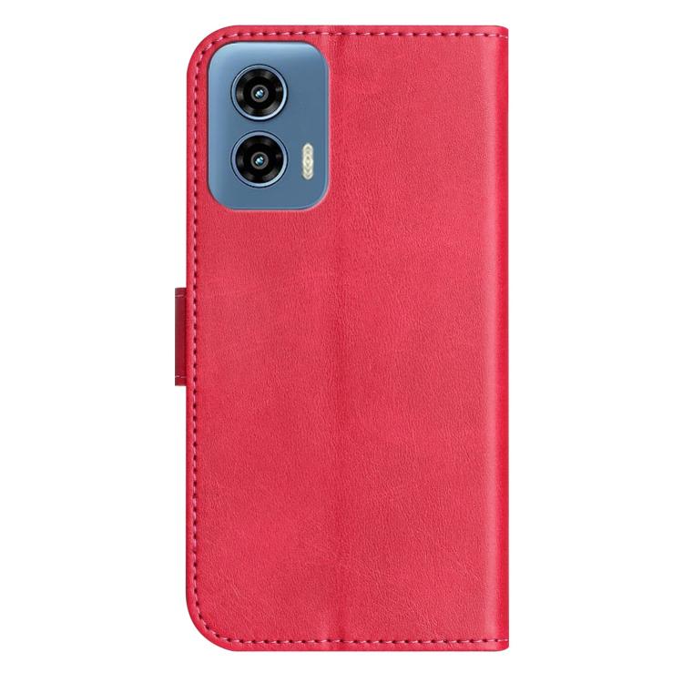 For Motorola Moto G35 Dual-Folded S-shape Leather Phone Case