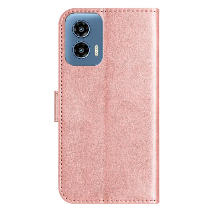 For Motorola Moto G35 Dual-Folded S-shape Leather Phone Case