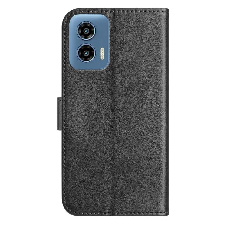 For Motorola Moto G35 Dual-Folded S-shape Leather Phone Case