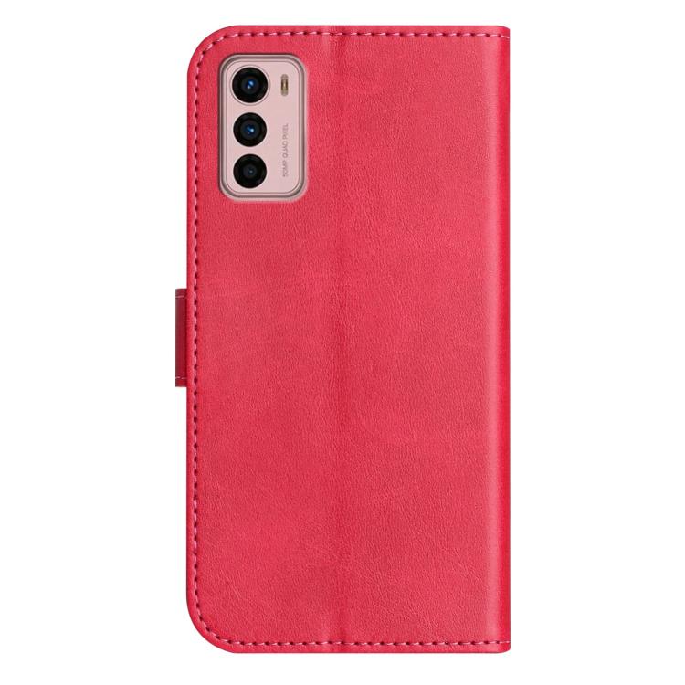 For Motorola Moto G42 Dual-Folded S-shape Leather Phone Case