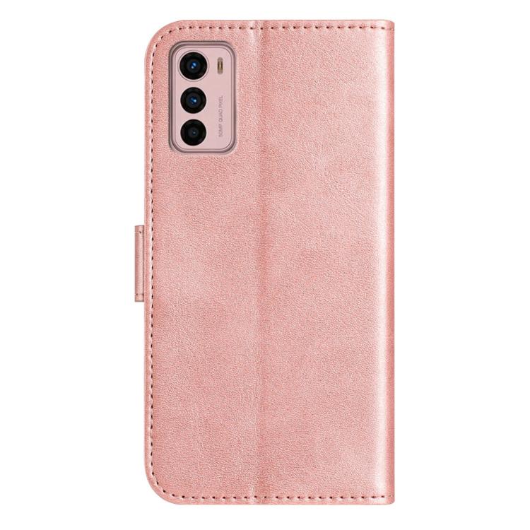 For Motorola Moto G42 Dual-Folded S-shape Leather Phone Case