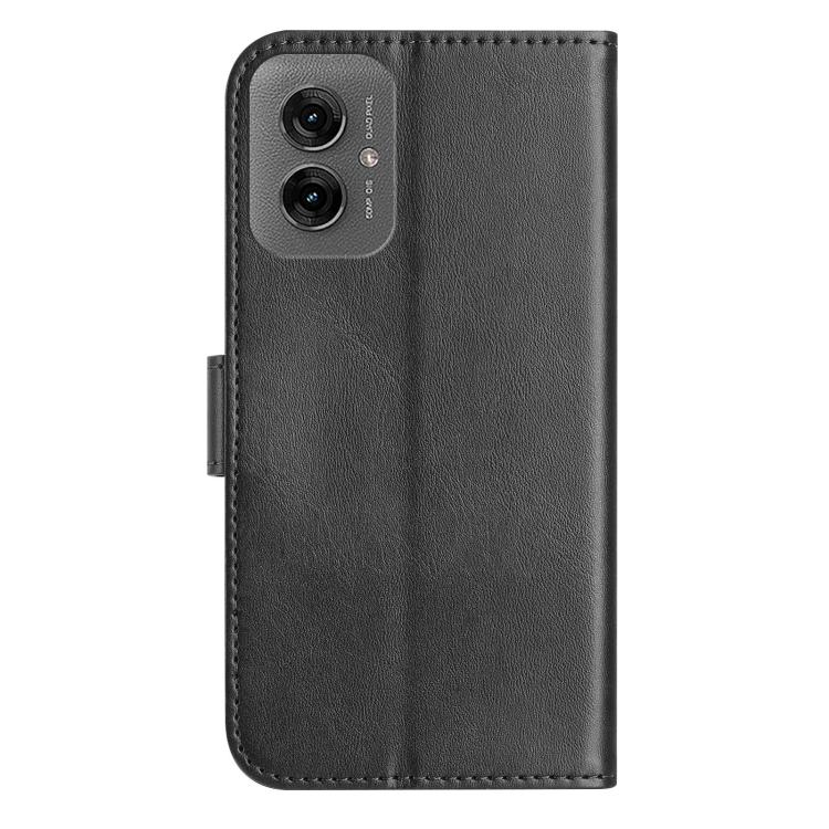 For Motorola Moto G55 Dual-Folded S-shape Leather Phone Case