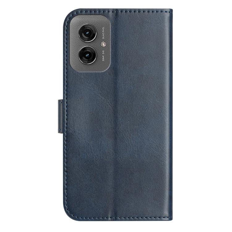For Motorola Moto G55 Dual-Folded S-shape Leather Phone Case