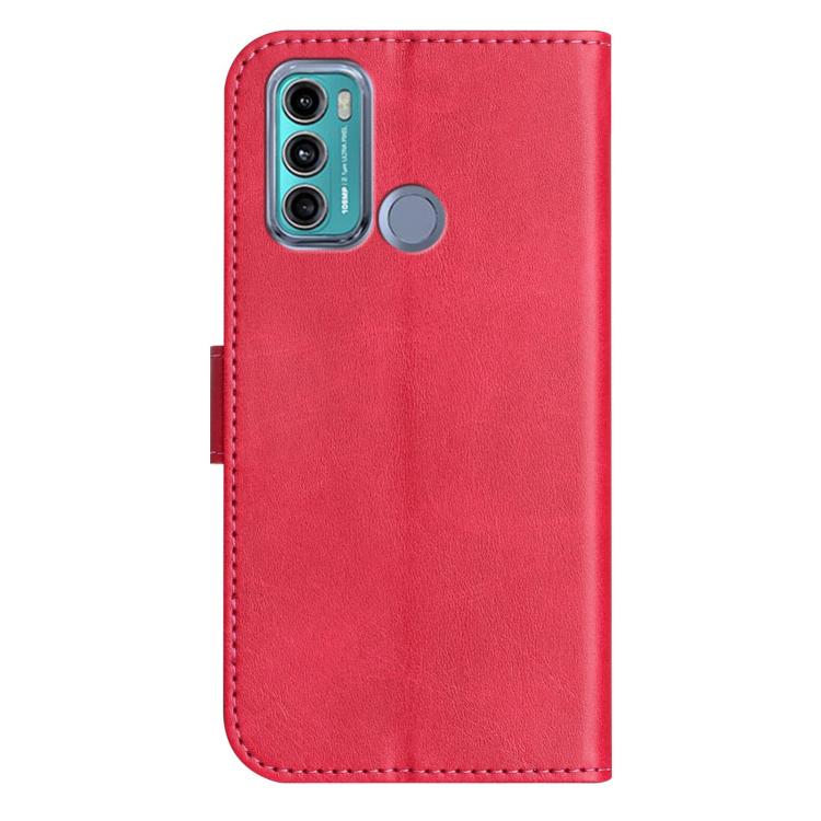 For Motorola Moto G60 Dual-Folded S-shape Leather Phone Case