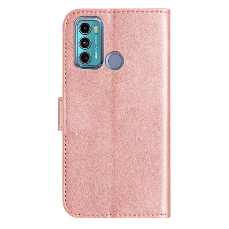 For Motorola Moto G60 Dual-Folded S-shape Leather Phone Case