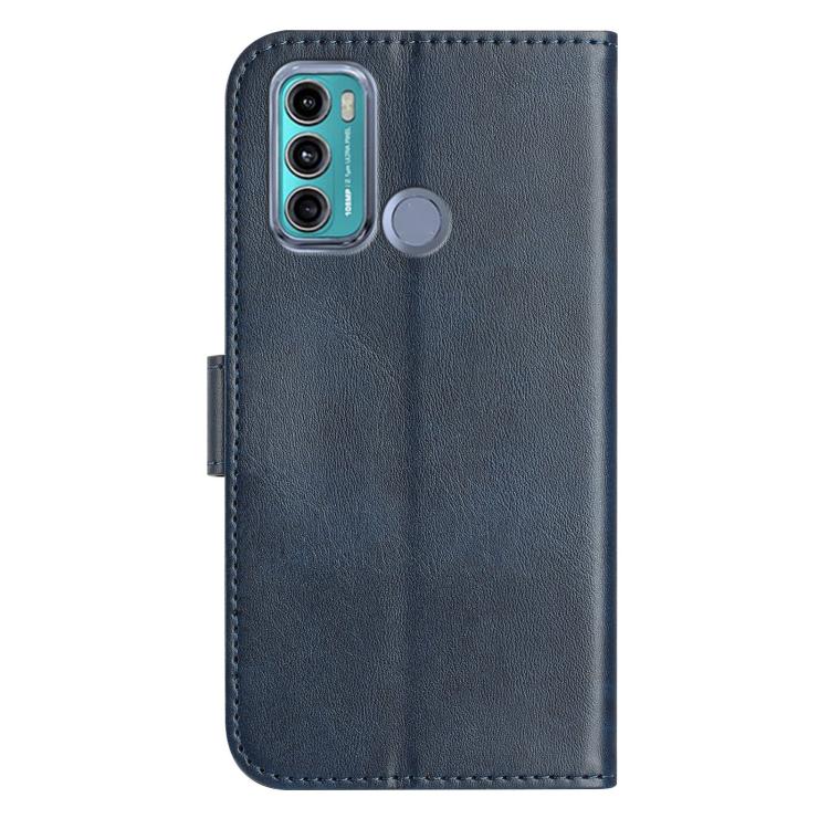 For Motorola Moto G60 Dual-Folded S-shape Leather Phone Case