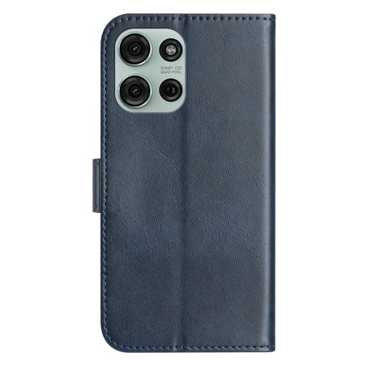 For Motorola Moto G75 5G Dual-Folded S-shape Leather Phone Case