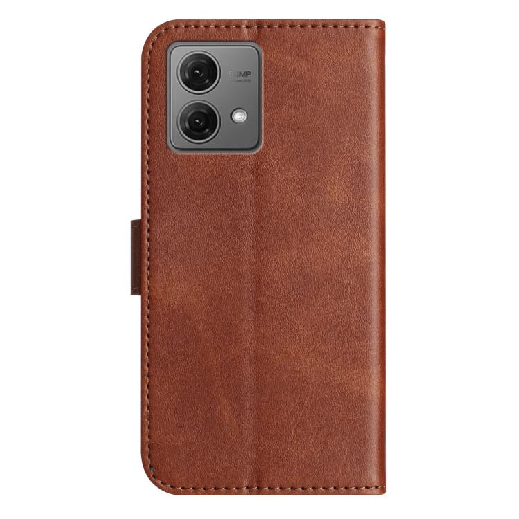 For Motorola Moto G84 5G Dual-Folded S-shape Leather Phone Case