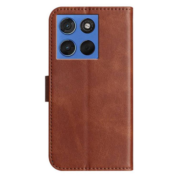 For Motorola Edge 70 5G Dual-Folded S-shape Leather Phone Case