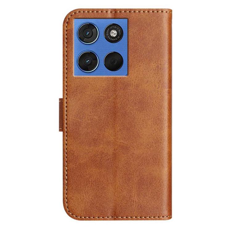 For Motorola Moto G Play 2025 Dual-Folded S-shape Leather Phone Case