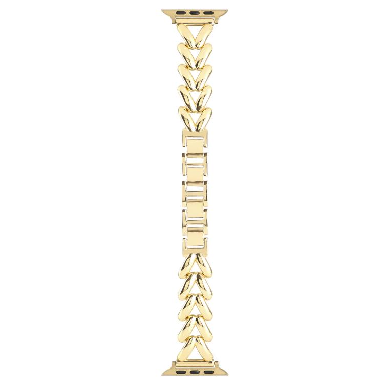 For Apple Watch 46mm / 49mm / 45mm / 44mm Kalebol V-shaped Zinc Alloy Strap