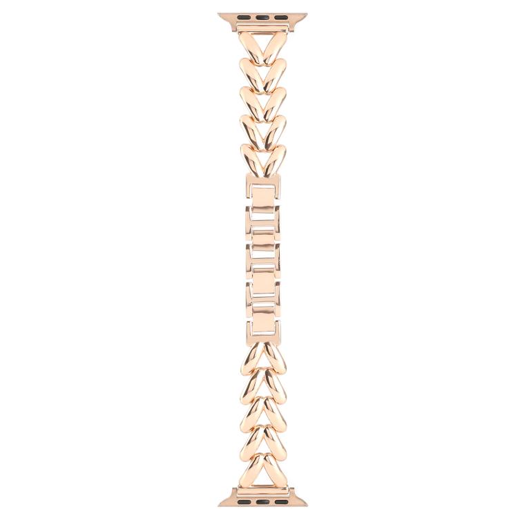 For Apple Watch 42mm / 41mm / 40mm / 38mm Kalebol V-shaped Zinc Alloy Strap