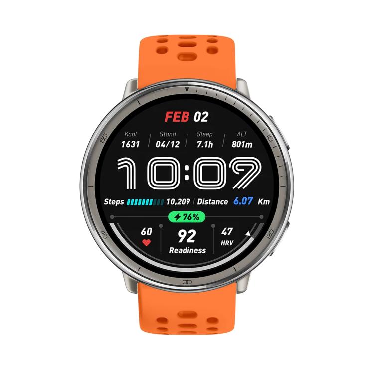 For Amazfit Active 2 Silver Buckle Silicone Sport Watch Band