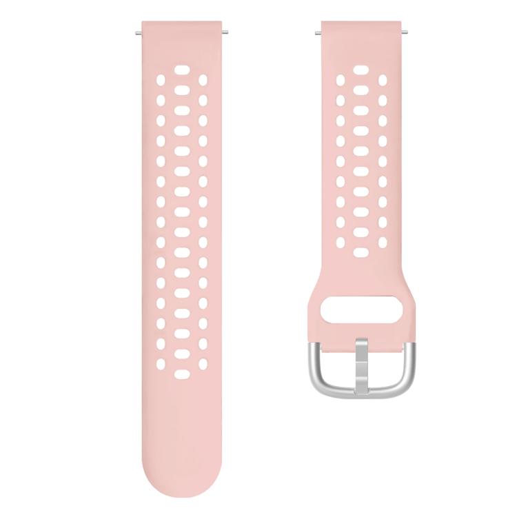 For Amazfit Active 2 Silver Buckle Silicone Sport Watch Band