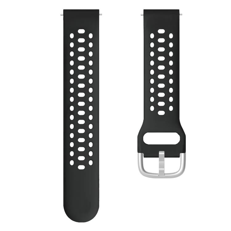For Amazfit Active 2 Silver Buckle Silicone Sport Watch Band