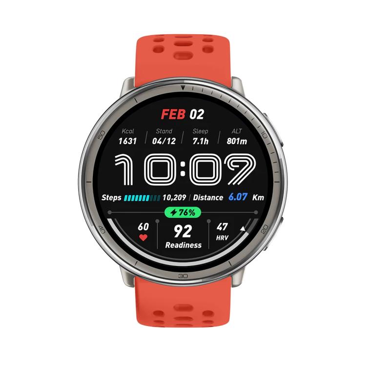 For Amazfit Active 2 Silver Buckle Silicone Sport Watch Band